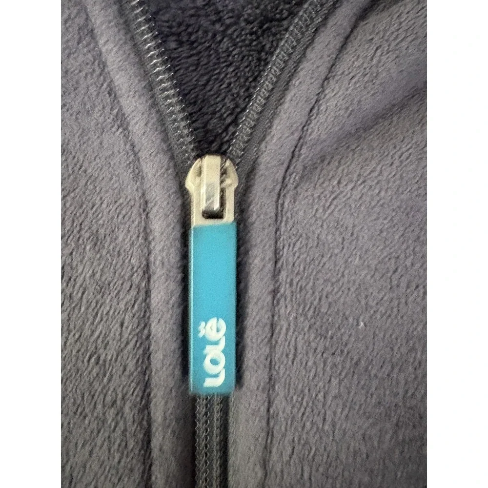 Lole Jacket Womens Medium Gray Fleece Full‎ Zip Colorblock Hiking Warm Lined
